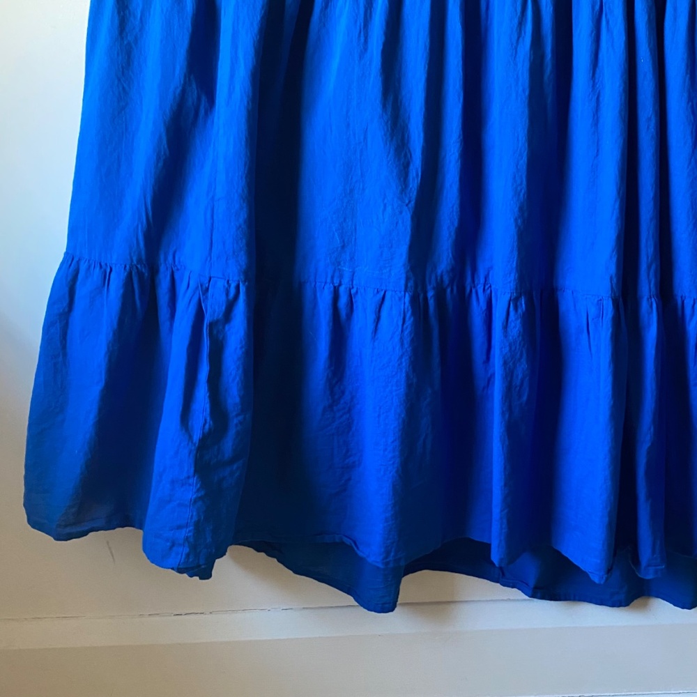 french blue Briton Court tiered dress - Picture 2 of 8